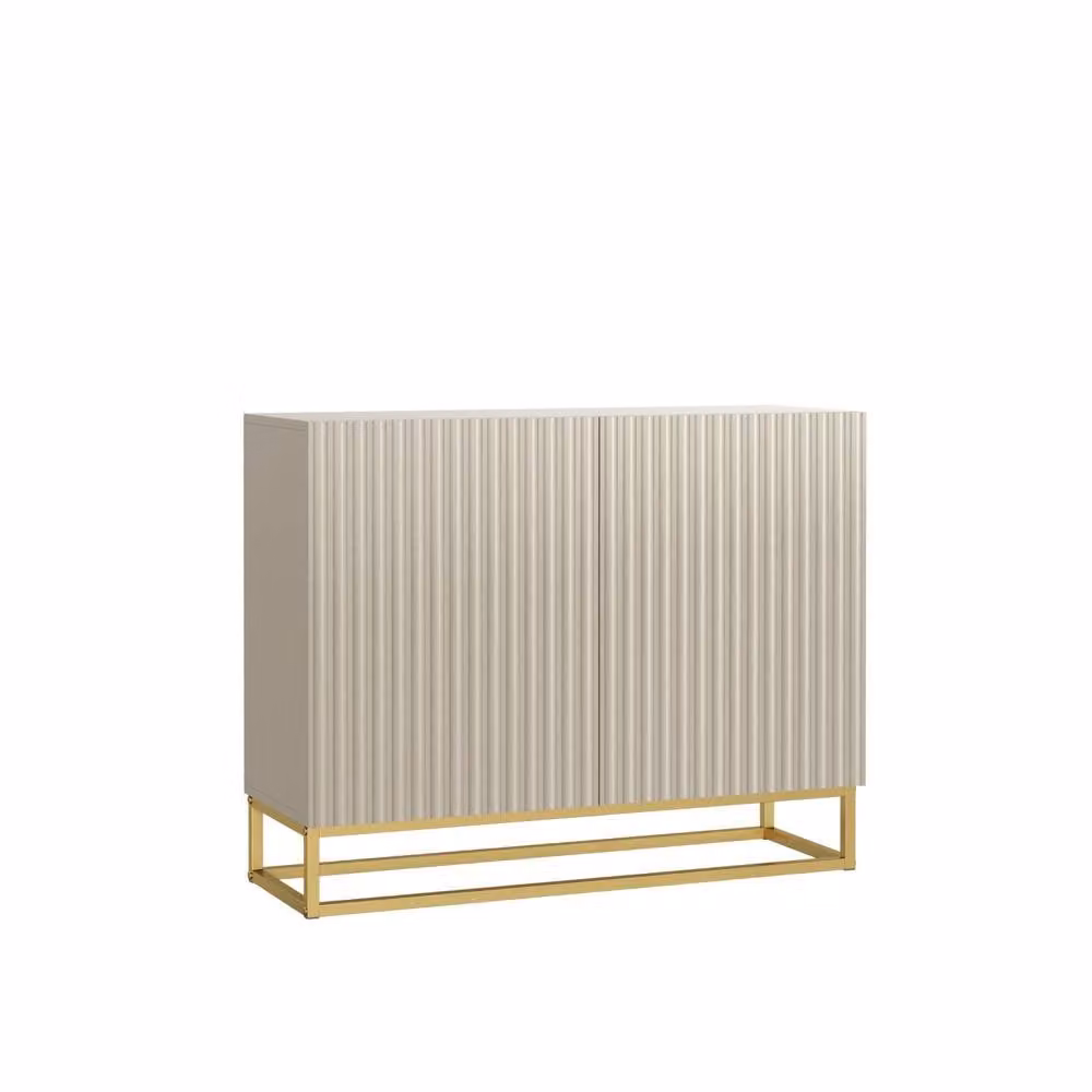 Creative Furniture Ripple Sideboard in Cashmere Warm Beige and Gold – 2