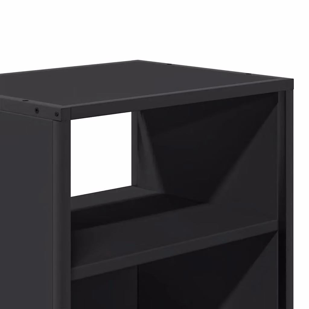 Berkfield Home Wall-mounted Bedside Cabinet Black W: 40 cm, D: 31 cm, H: 39.5 cm – 7