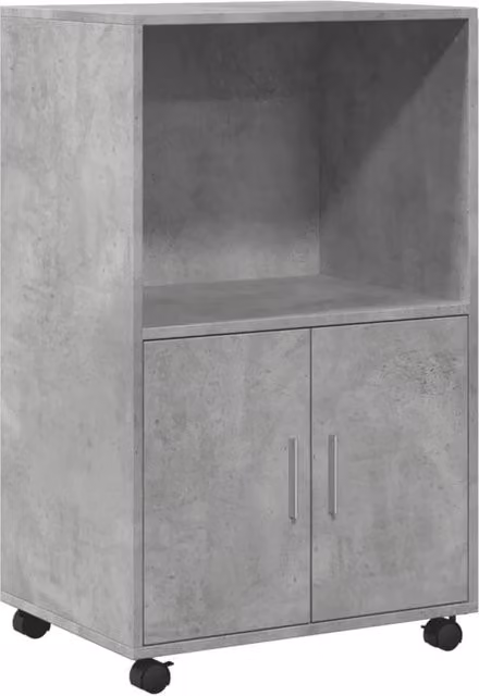 Berkfield Home Rolling Cabinet in Concrete Grey, W/D/H: 55 x 40 x 91 cm – 1