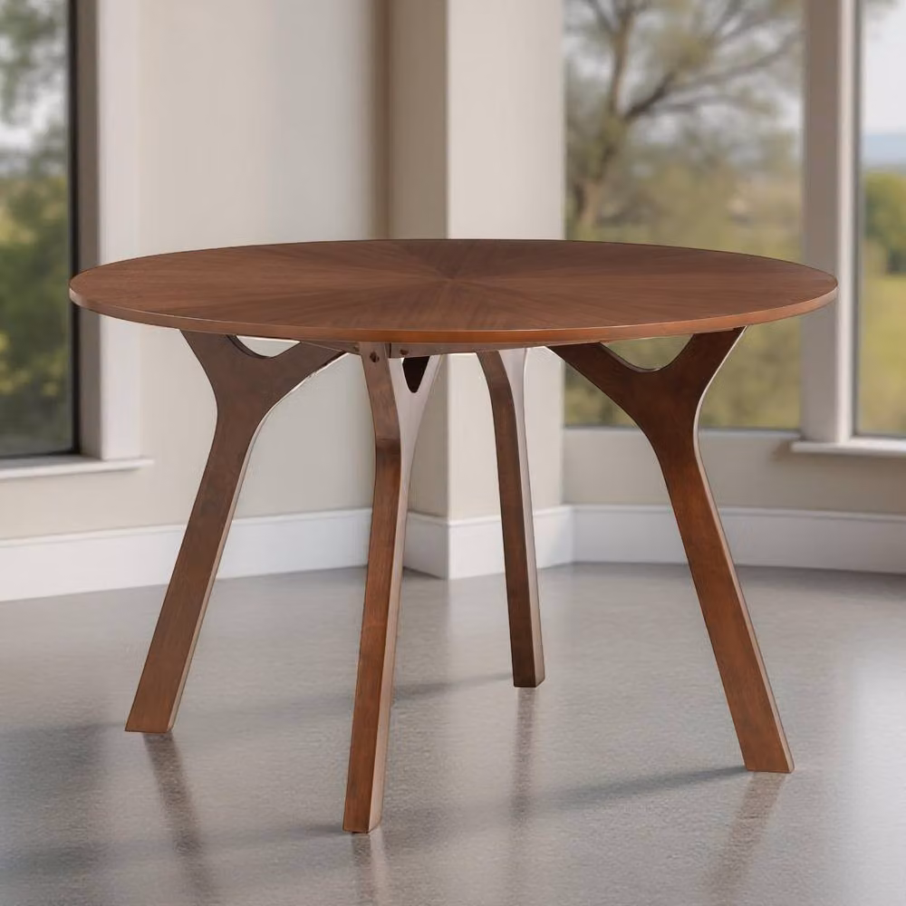 Cheshire Premium Huxley Round Dining Table in Brown Walnut – 2