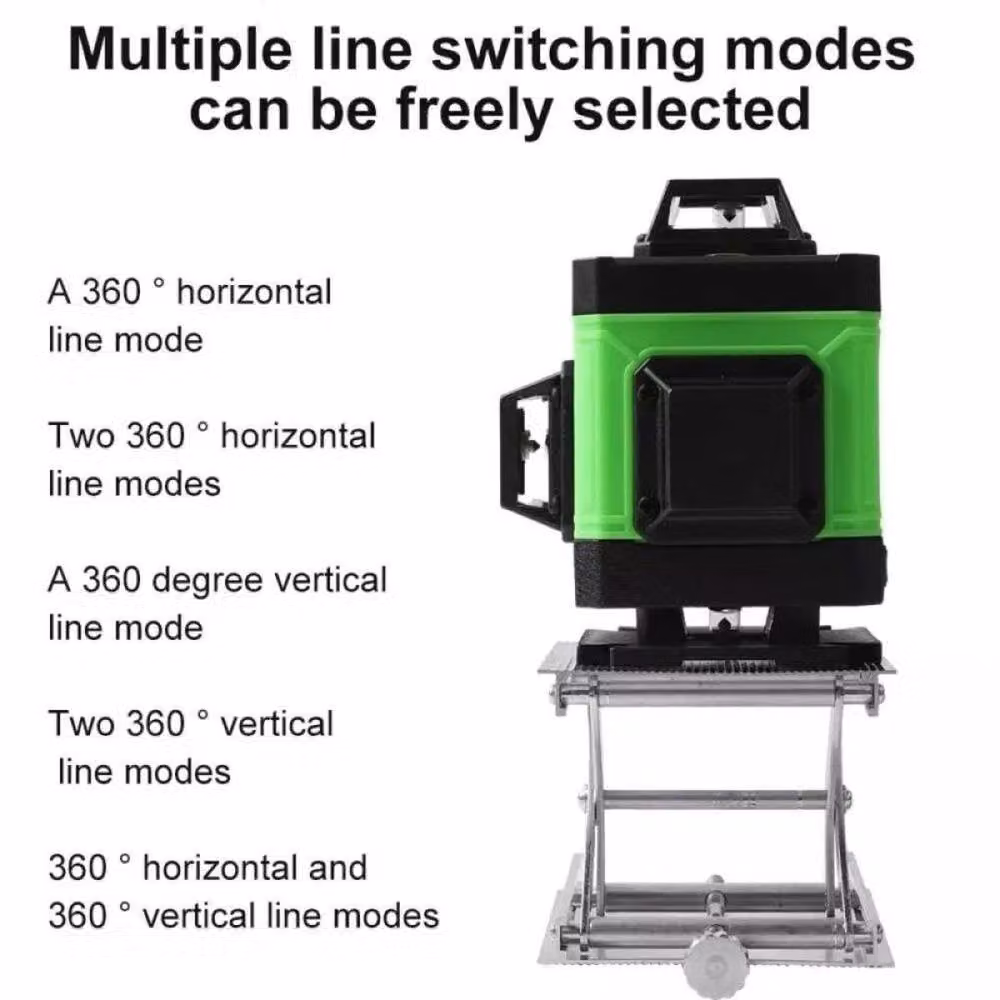 SPETLEK 4D Laser Level with 16 Green Lines, 360 Degree Self-Levelling Cross and Spirit Level – 5