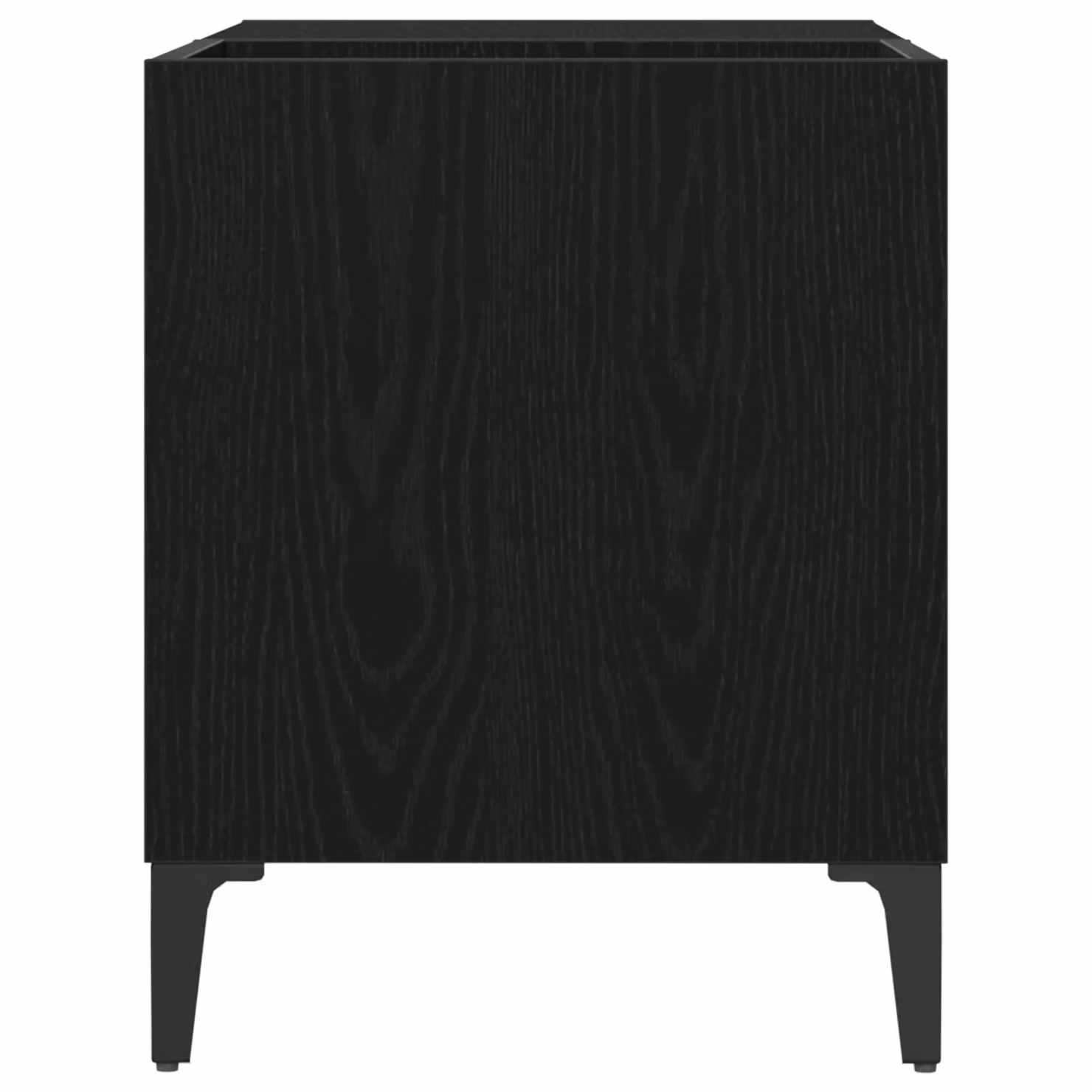 Berkfield Home Black Oak Record Cabinet W/D/H: 84.5 x 38 x 48 cm – 4