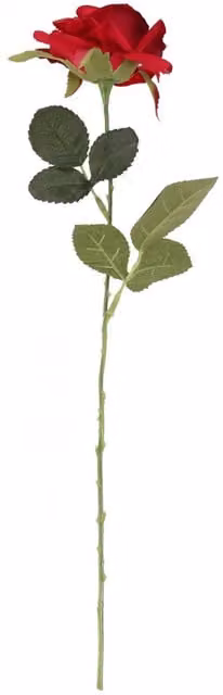Kingsbury Gifts Artificial Silk Red Rose Stem, 42 cm, Red