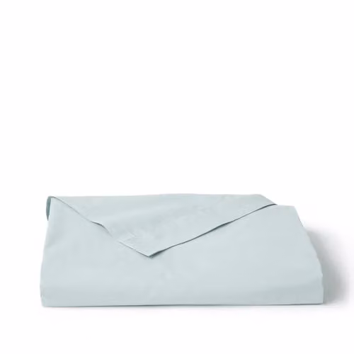 Christy Organic Cotton Percale Single Flat Sheet in Duck Egg Blue/Green – 2