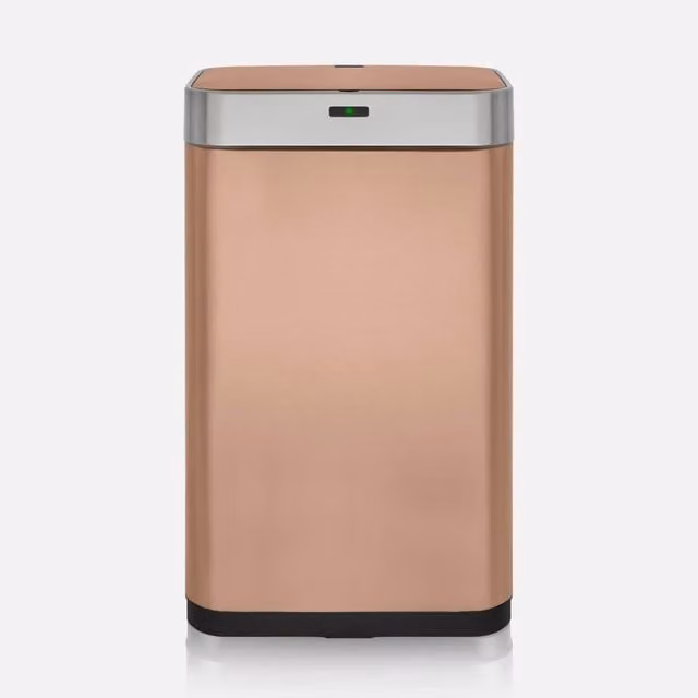 Tower 75L Sensor Kitchen Bin with Fingerprint Proof Stainless Steel Exterior in Copper – 1