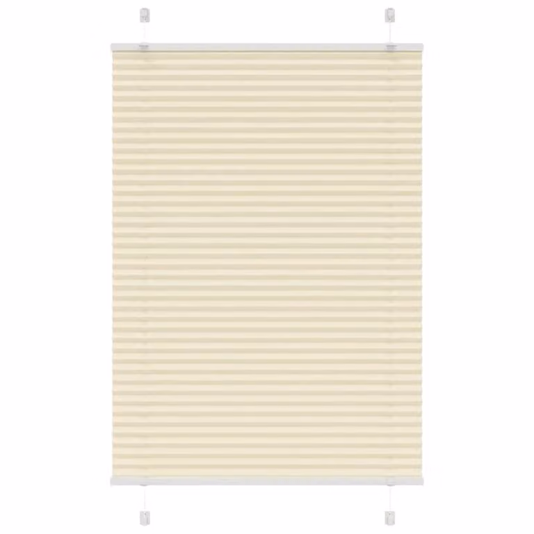 Berkfield Home Single Pleat Corded Blind in Beige Polyester, W: 85 cm, H: 150 cm