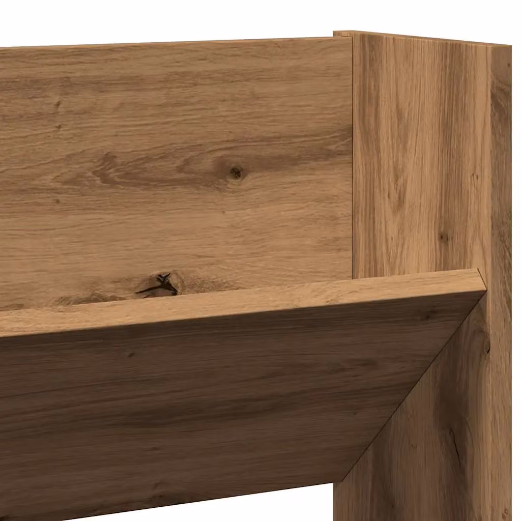 Berkfield Home Artisan Oak Wall Mounted Shoe Cabinet in Brown, W: 80 cm, H: 60 cm, D: 18 cm – 3