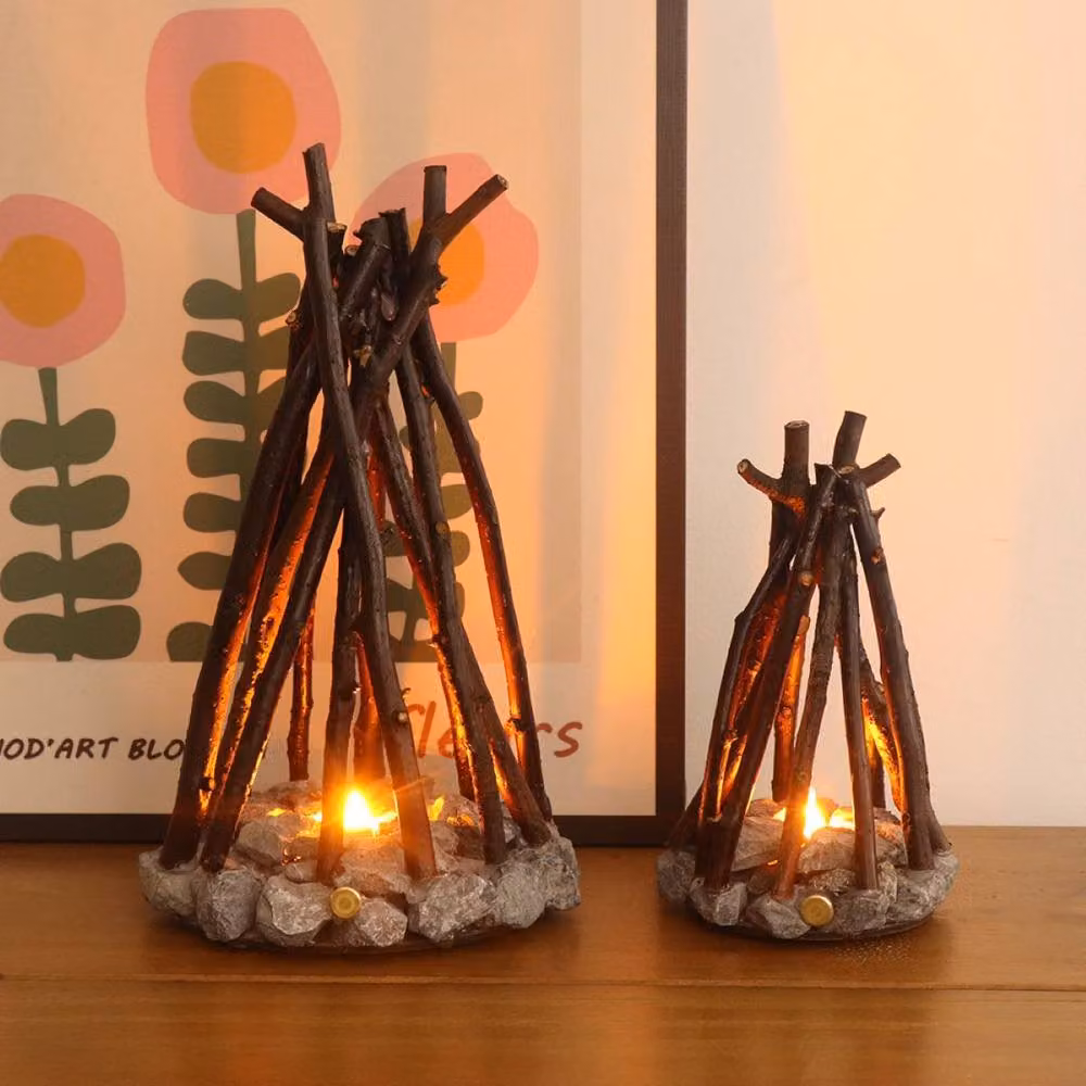 Quipulse Stone Branch Campfire Light in Brown, Small (W: 16.0 cm, D: 8.0 cm) – 2
