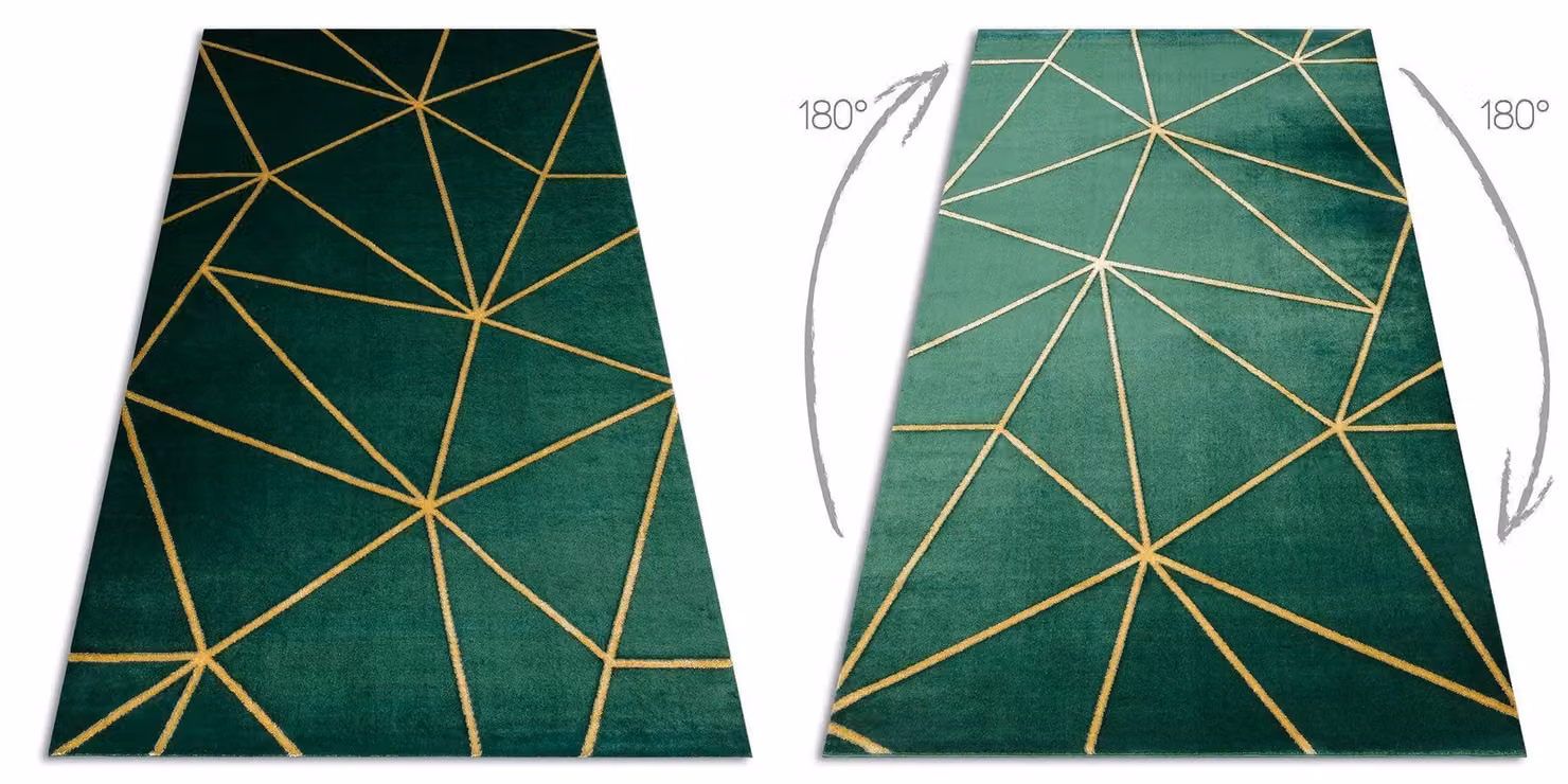 RugsX Emerald Green Geometric Rug, W: 140 cm, D: 190 cm – 2