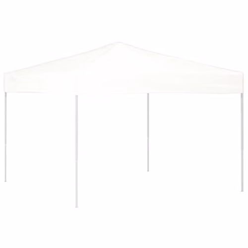 vidaXL Folding Party Tent in White and Silver, W: 300 cm, D: 300 cm, H: 245 cm – 1