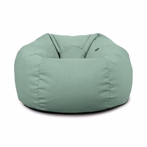 rucomfy Veneto Classic Adult Beanbag in Green Velvet with Removable Cover