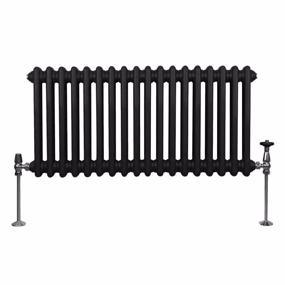 Monstershop Traditional 2 Column Steel Radiator in Black, H 83.2 cm x W 30 cm x D 7 cm – 2