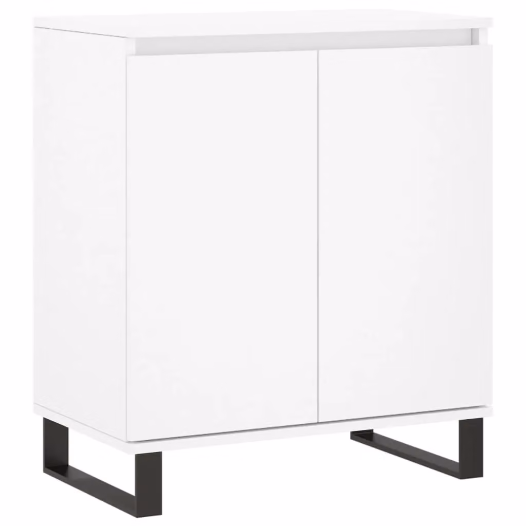 Berkfield Home White Classic Sideboard in Matt MDF and Metal, W/D/H: 60 x 35 x 70 cm – 2