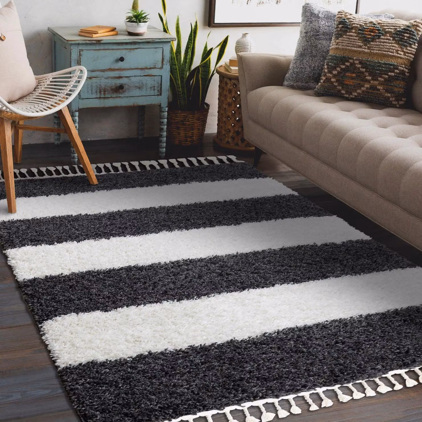 RugsX Moroccan Union Rug in Grey and Multicolour, W: 200 cm, D: 290 cm – 4