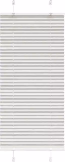 Berkfield Home Single Pleat Fabric Blind in Light Grey, W: 60 cm, H: 150 cm