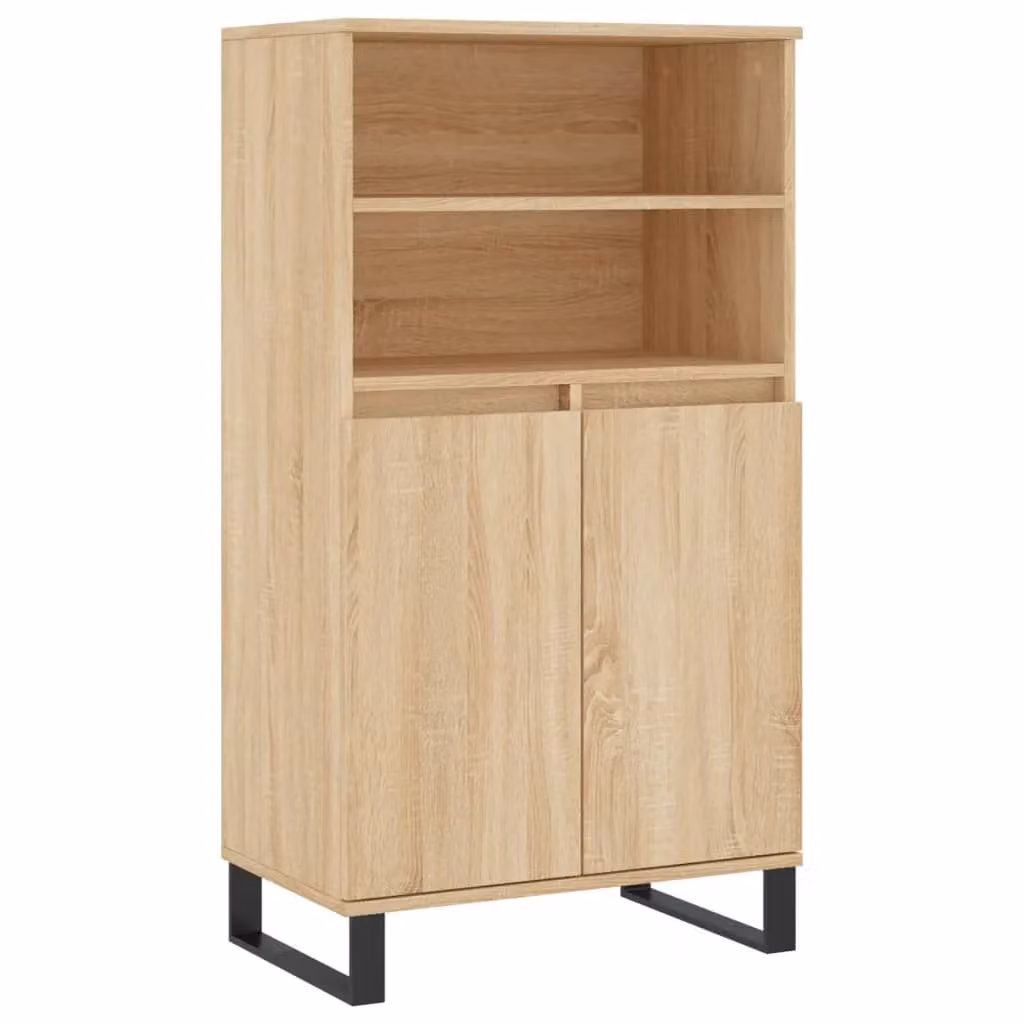 Berkfield Home Sonoma Oak Highboard in Brown, W/D/H: 60 x 36 x 110 cm – 2