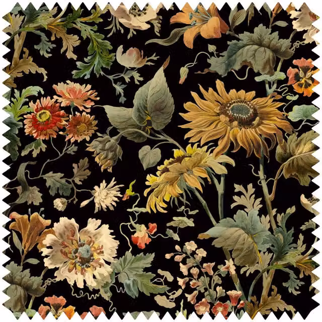 House of Hackney Avalon Velvet in Black and Multicolour