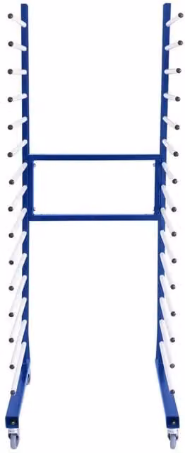 Monstershop Combi Spray Drying Rack Trolley in Blue Steel, H 181.5 x W 65.0 x D 35.0 cm