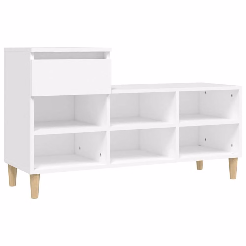 Berkfield Home White Shoe Cabinet with Integrated Seat, W/D/H: 102 x 36 x 60 cm – 2