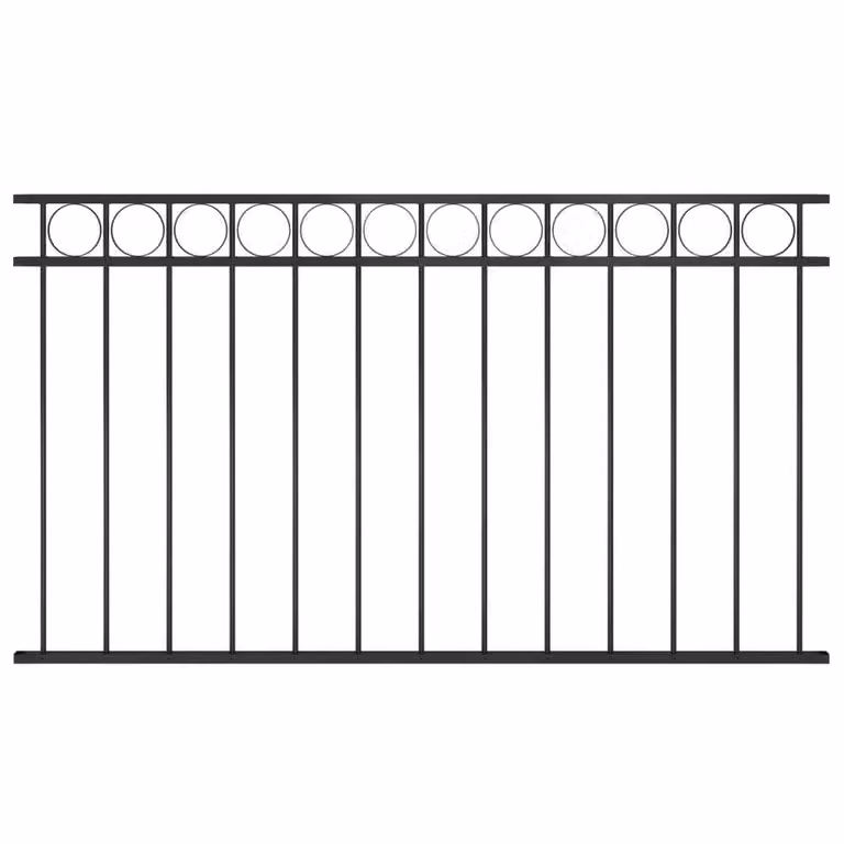 Berkfield Home Durable Steel Fence Panel, Black, H 170 cm x W 80 cm