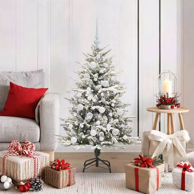 Berkfield Home Pre-lit Artificial Christmas Tree with Ball Set, Green, Height: 120 cm – 1