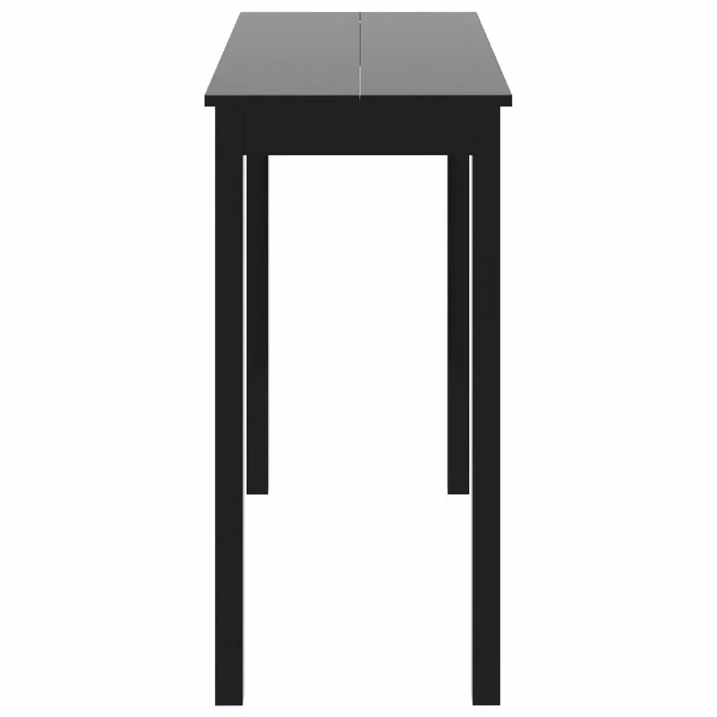 Berkfield Home Modern Black MDF Drop Leaf Bar Table W: 115 cm, D: 55 cm, H: 107 cm – 3