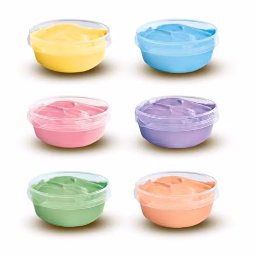 SES Creative Multicolour Pastel Finger Paint Set, 6 x 45ml Washable and Gluten-Free Paints for Children