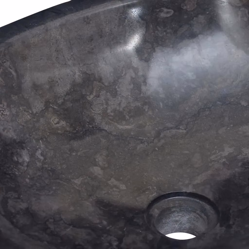 Berkfield Home Black Natural Stone Sink W: 53 cm, D: 40 cm, H: 15 cm – 4