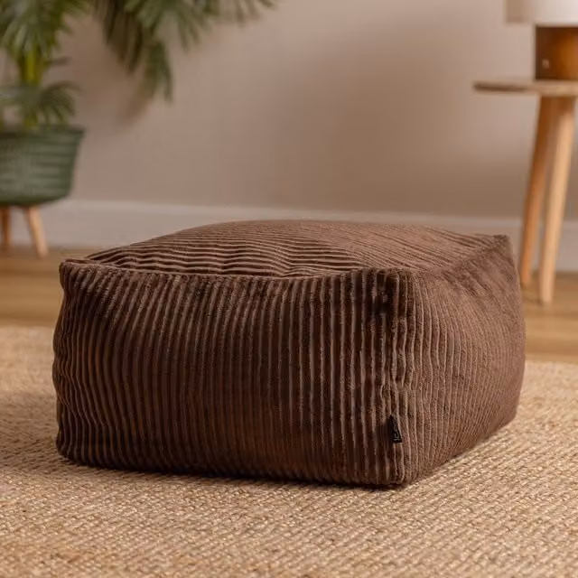 ICON Cord Footstool in Chocolate Brown