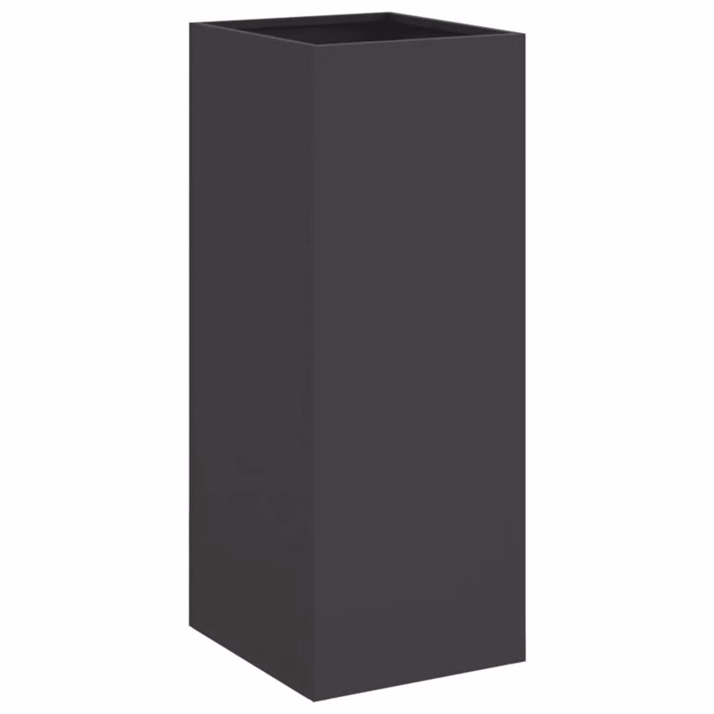 Berkfield Home Steel Planter Tub, Black, W/D/H: 32 x 29 x 75 cm – 2