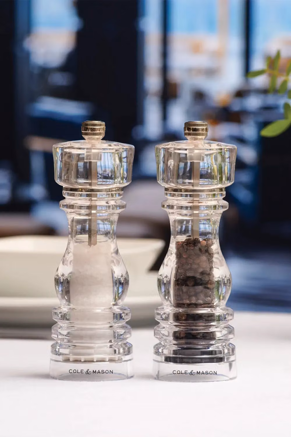 Cole & Mason London Acrylic Salt & Pepper Mill Set, Transparent, Height: 18.0 cm – 2