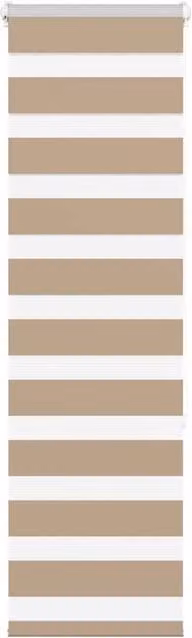 Berkfield Home Zebra Blind in Sand Brown, Polyester, W: 50 cm, H: 150 cm