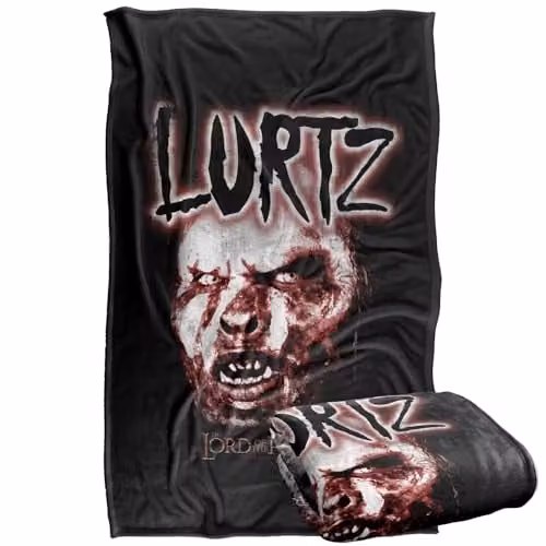 Warner Bros. Lord Of The Rings Evil Lurtz Super Soft Fleece Throw Blanket, Multicolour, W/D/H: 91.44 x 147 x 1 cm – 1