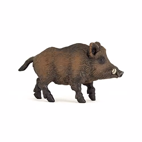 Papo Wild Life Collection Realistic Wild Boar Figurine, Brown and Multicolour