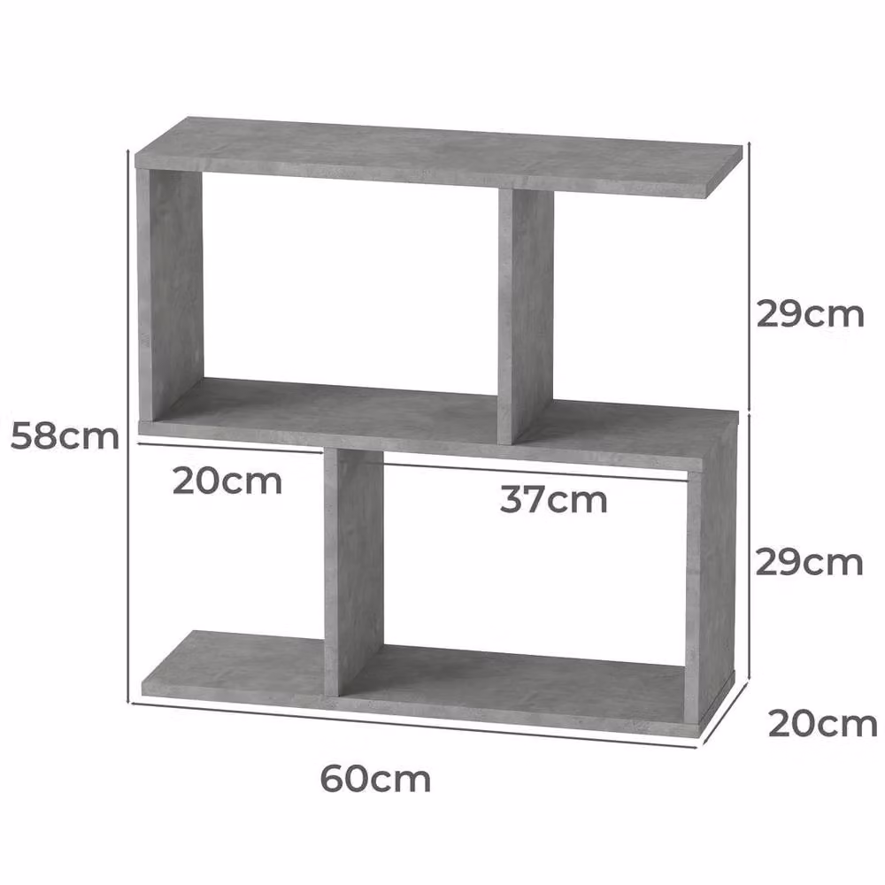 KORVIXA Modern Grey Sofa Side Table and Bedside Table, W/D/H: 60 x 60 x 60 cm – 2