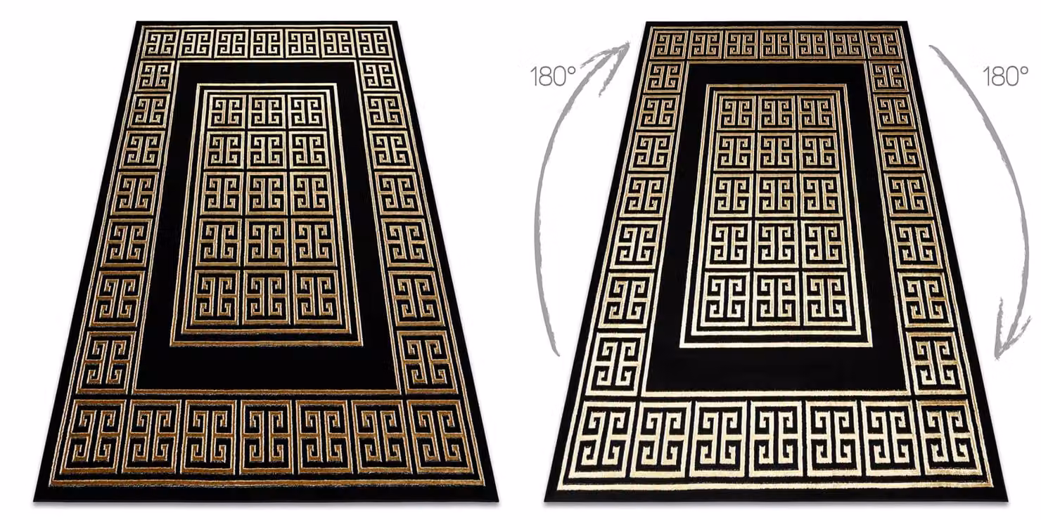 RugsX Allure Modern Geometric Rug in Black, W: 160 cm, D: 220 cm – 3