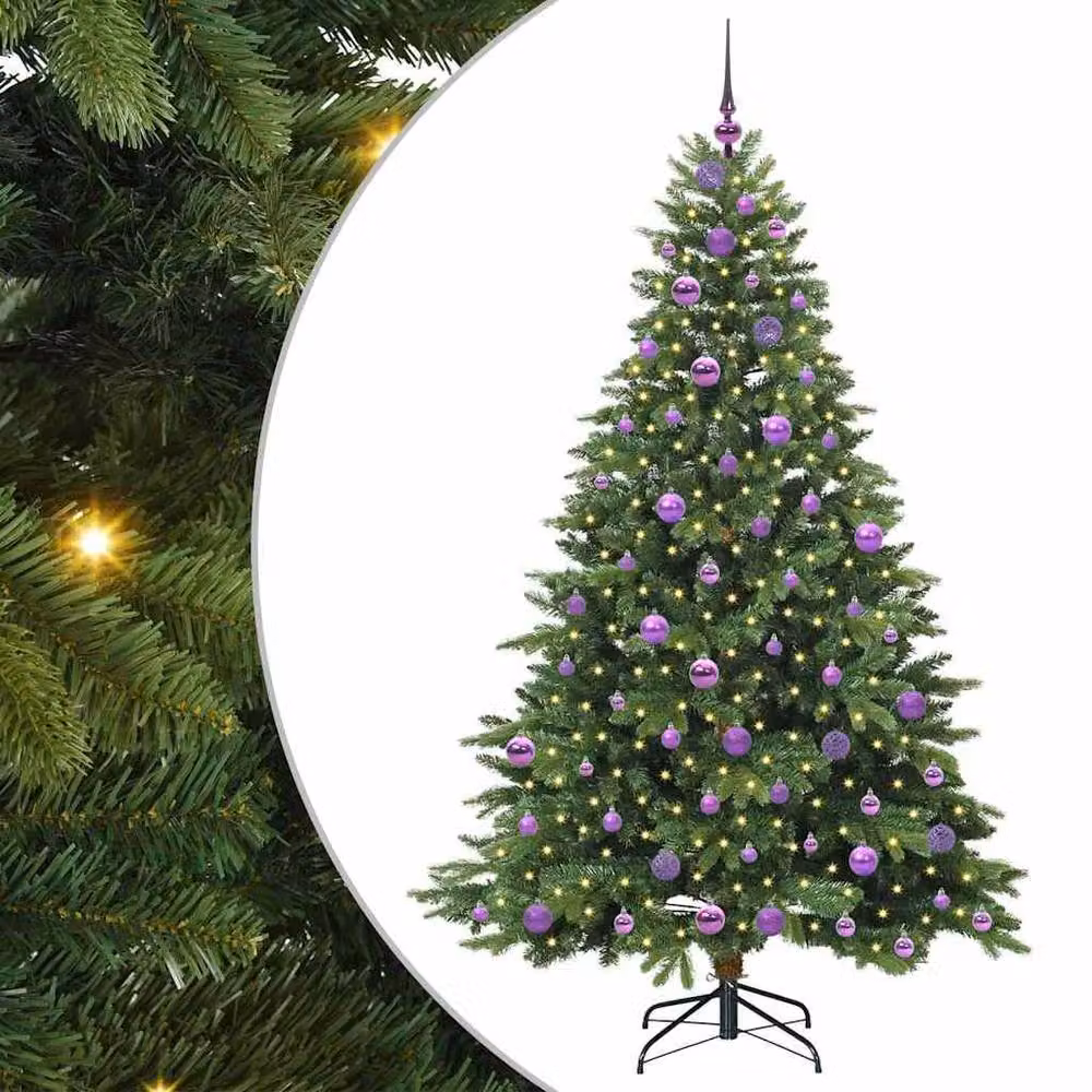 Berkfield Home Artificial Green Christmas Tree with 300 Warm White LEDs, Height: 180 cm – 2