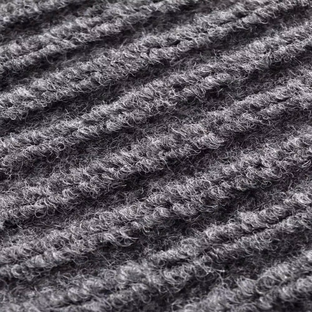 Berkfield Home Grey PVC and Polyester Door Mats, 2 Pack, W: 90 cm, D: 60 cm – 1