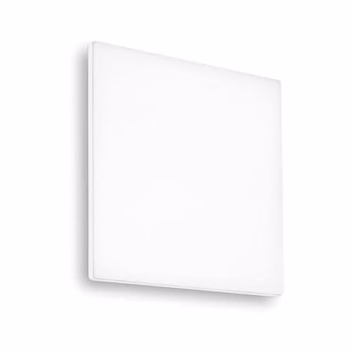 Netlighting Mib LED Square Flush Outdoor Ceiling Light, White, IP65, 3000K Warm White