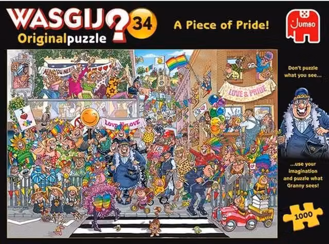 Wasgij Original 34 A Piece of Pride 1000 Piece Jigsaw Puzzle in Multicolour and Yellow