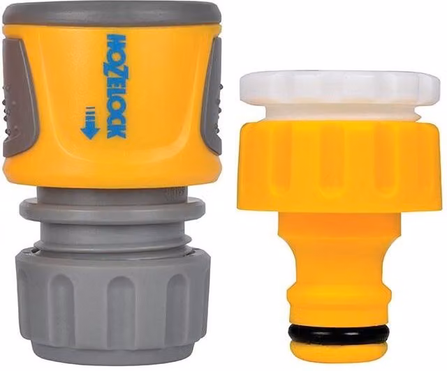 Hozelock 2071 Threaded Tap and Soft Touch Hose End Connector Set, Multicolour