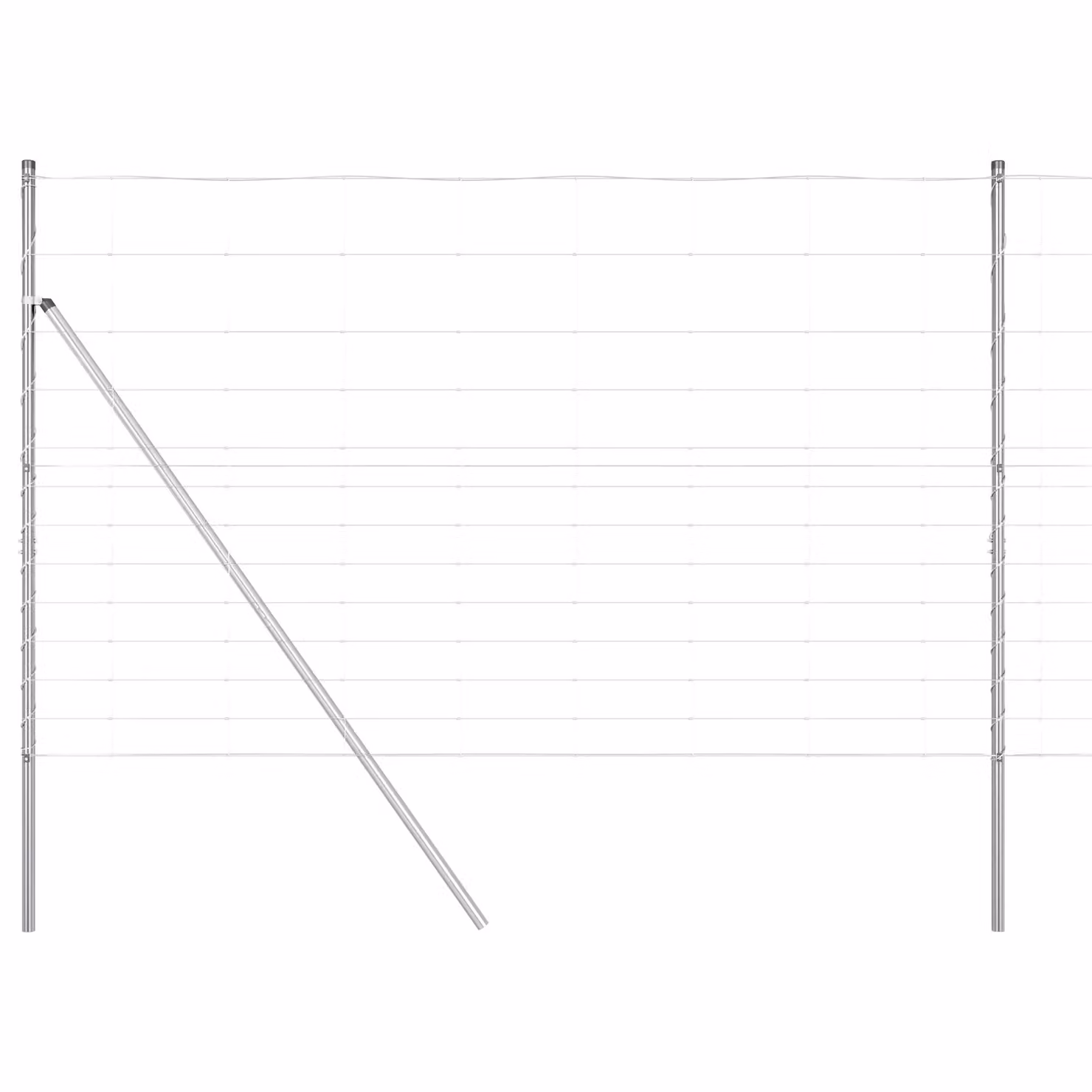 Berkfield Home Field Fence Galvanised Steel in Silver, H: 150 cm x W: 25 m – 2