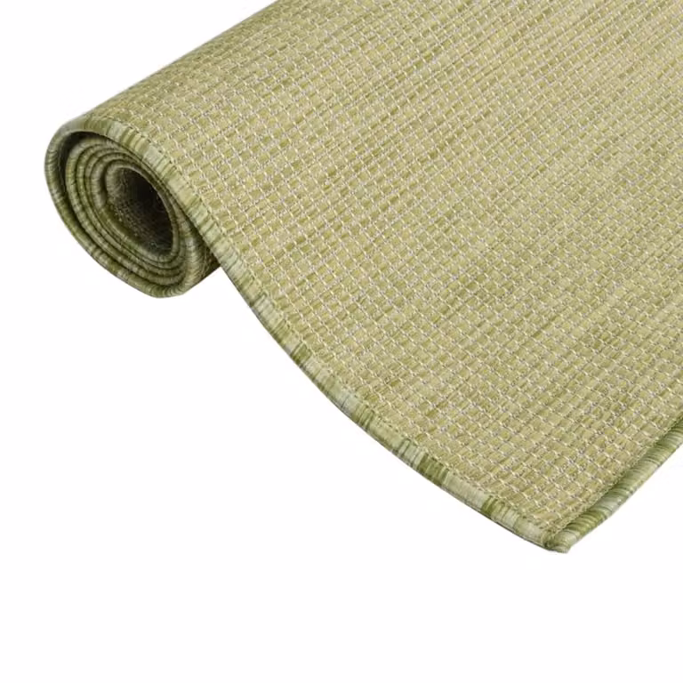 Berkfield Home Green Outdoor Flatweave Round Rug, Diameter: 100 cm