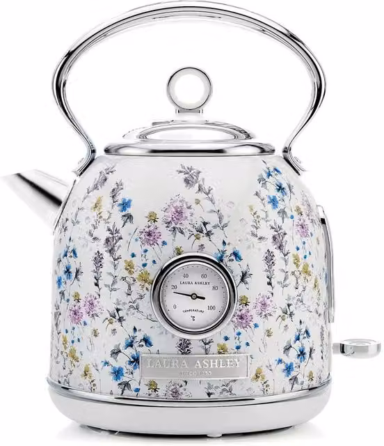 Laura Ashley VQ Wild Meadow 1.7 l Ceramic and Stainless Steel Dome Kettle in Multicolour