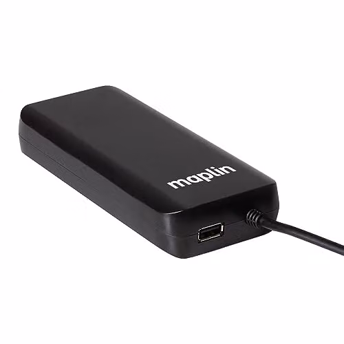 Maplin 100W USB-C Laptop Charger with USB-A Fast Charge Port and 3.35m Cable in Black – 2