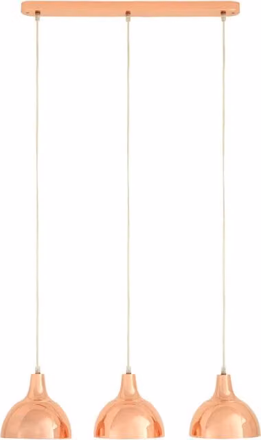 Orsina 3 Pendant Light by Interiors by Premier in Gold/Brass with Copper Finish