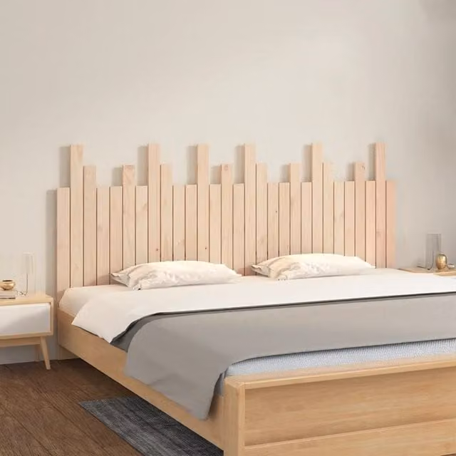 Berkfield Home Rustic Solid Wood Pine Wall Mount Headboard, Brown, W: 185 cm, D: 3 cm, H: 80 cm