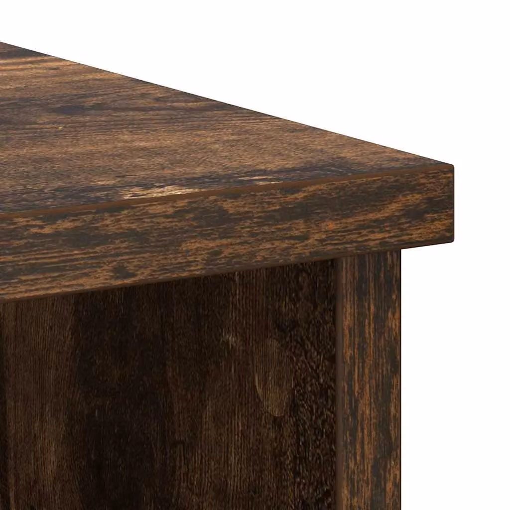 Berkfield Home Smoked Oak Sideboard with Drawer in Brown, W/D/H: 101 x 35 x 76 cm – 6