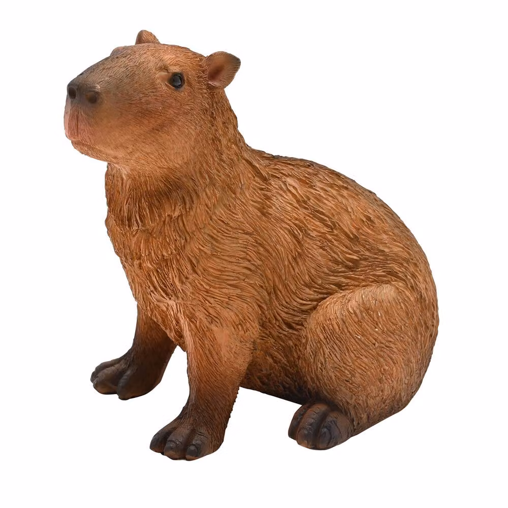 Naturecraft Small Sitting Capybara Tabletop Ornament in Brown – 2