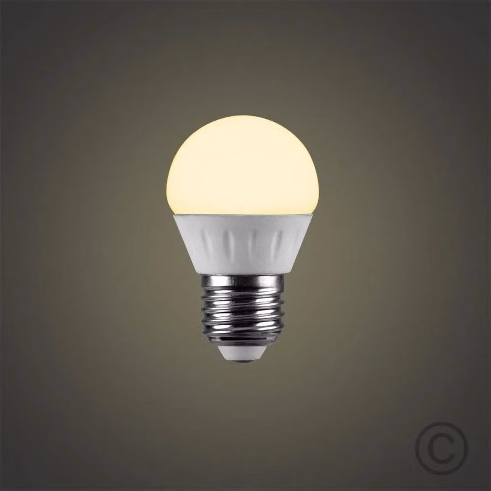 ValueLights Pack of 2 4W E27 Globe LED Bulbs in Warm White – 2